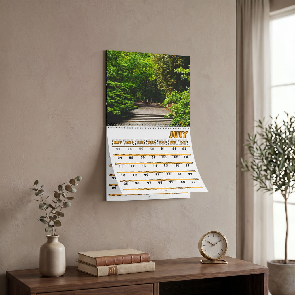 Warsaw Blue, Cities Series, Colored Grid, Wall Calendar (2027)
