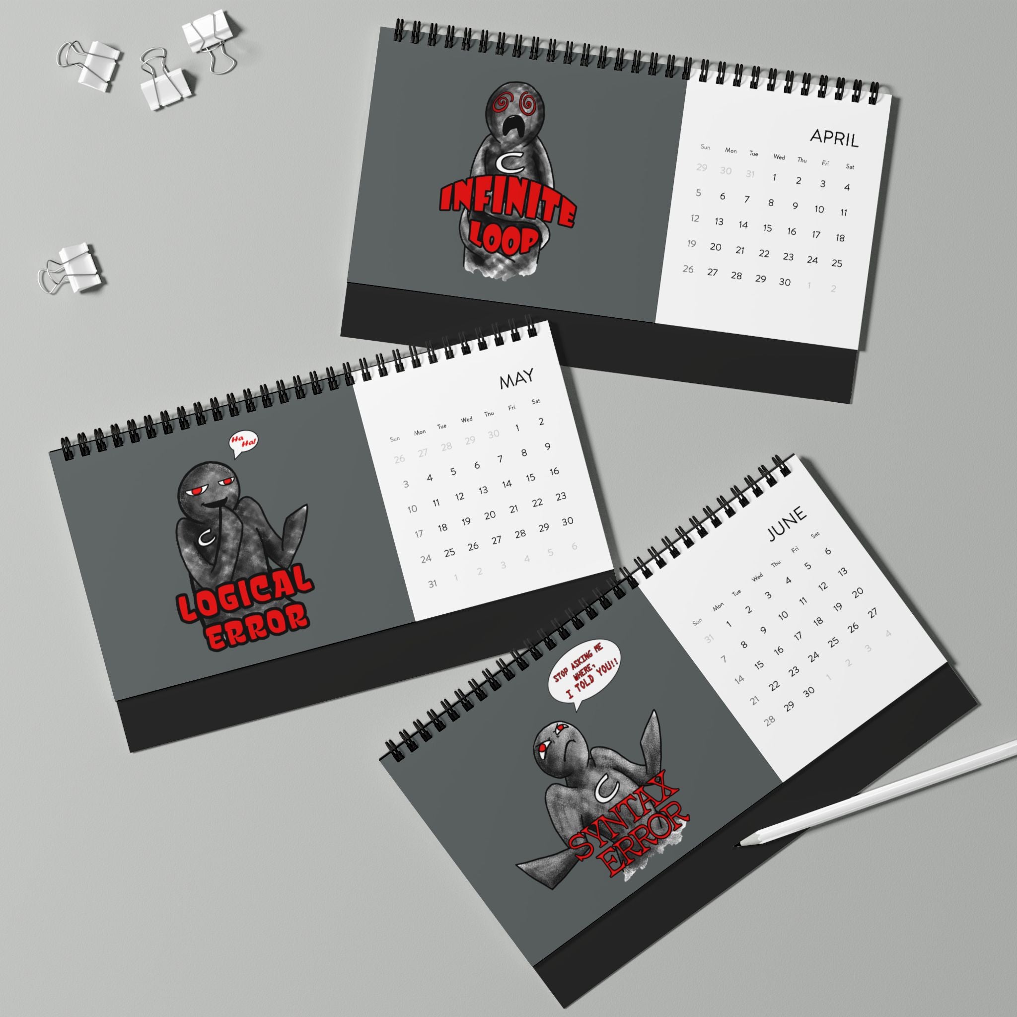Compiler Stories, Desktop Calendar (2026 grid)