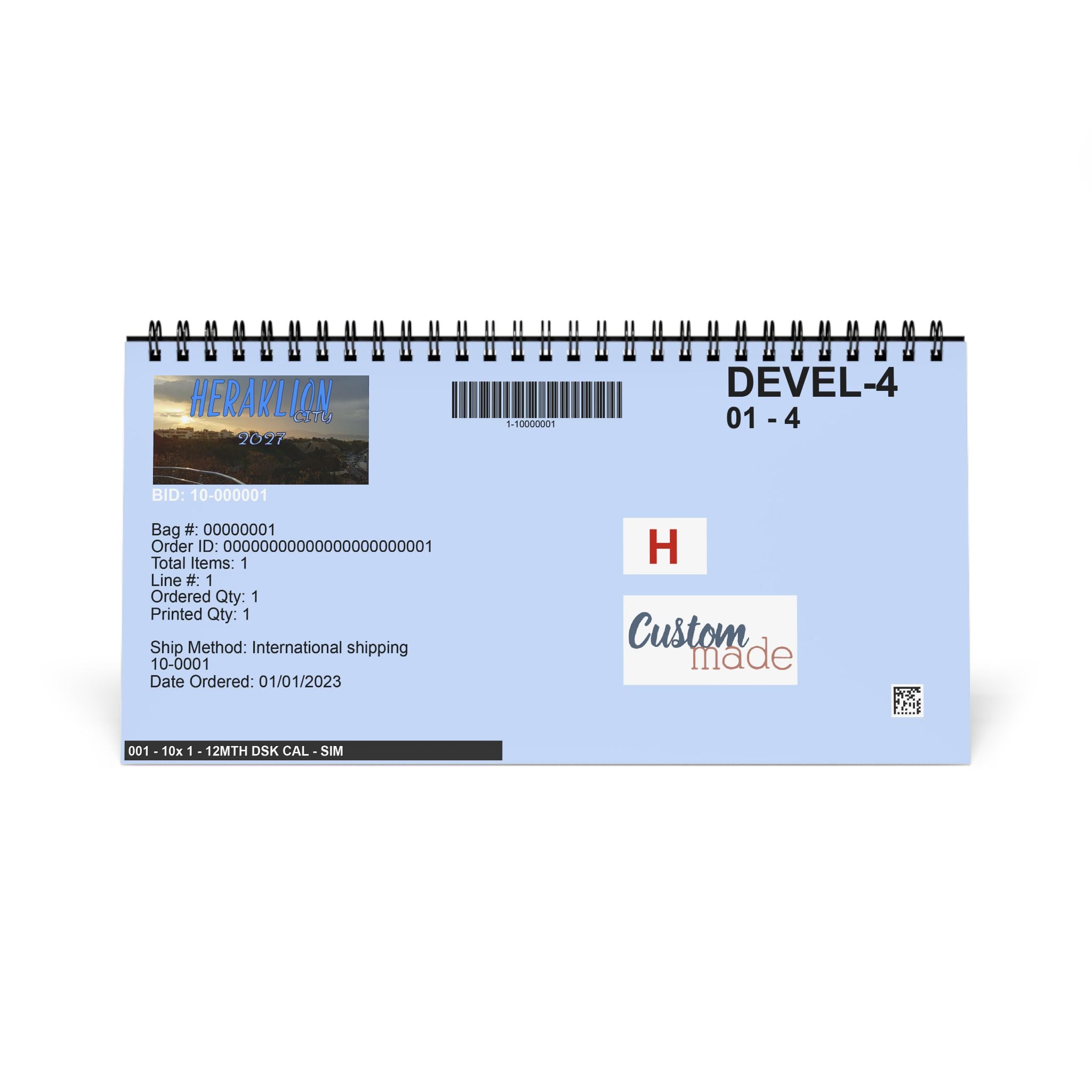 Heraklion City, Cities Series, Desk Calendar (2027)