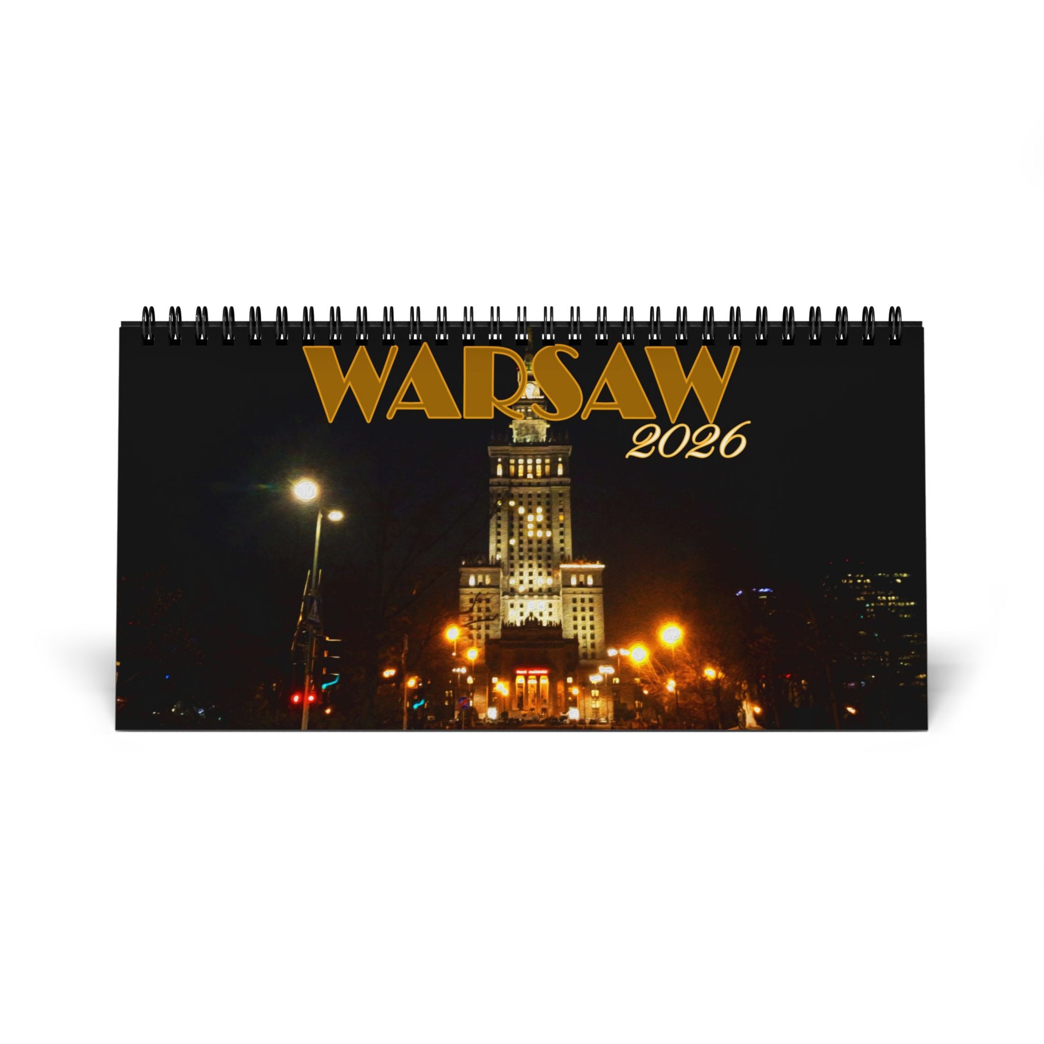Warsaw Night, Cities Series, Desktop Calendar (2026)