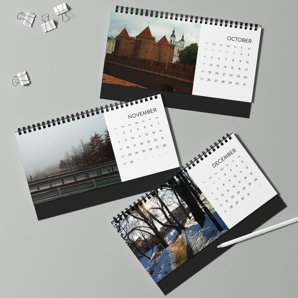 Warsaw Night, Cities Series, Desktop Calendar (2026)