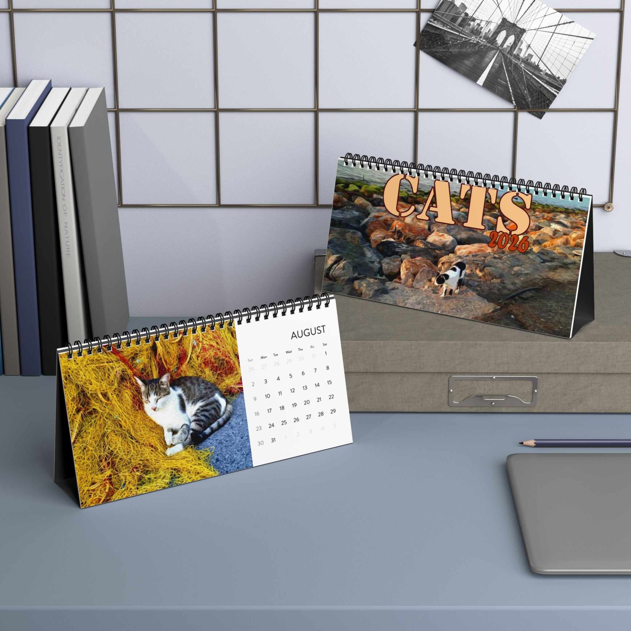 Street Cats, Desktop Calendar (2026 grid)