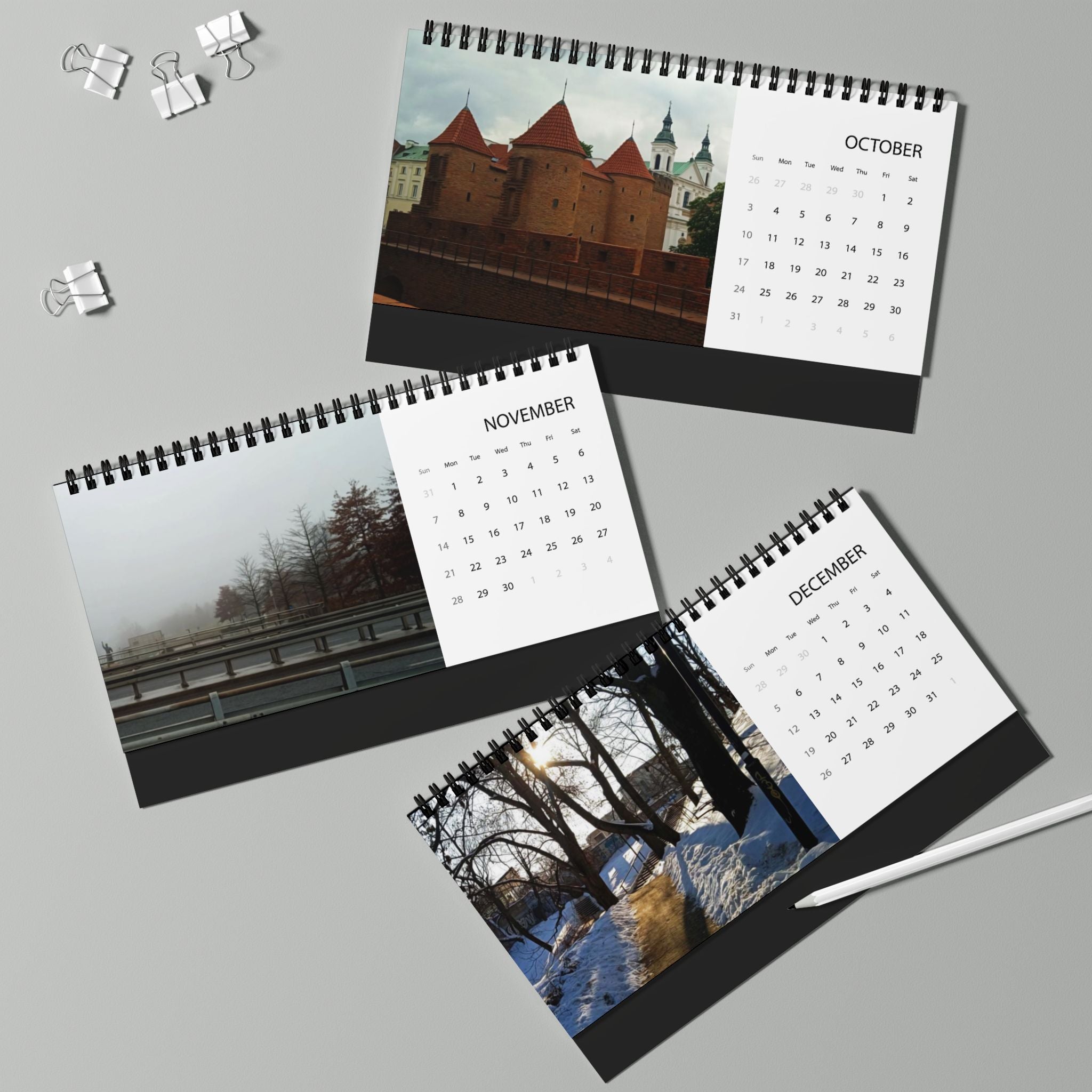Warsaw Blue, Cities Series, Desk Calendar (2027)