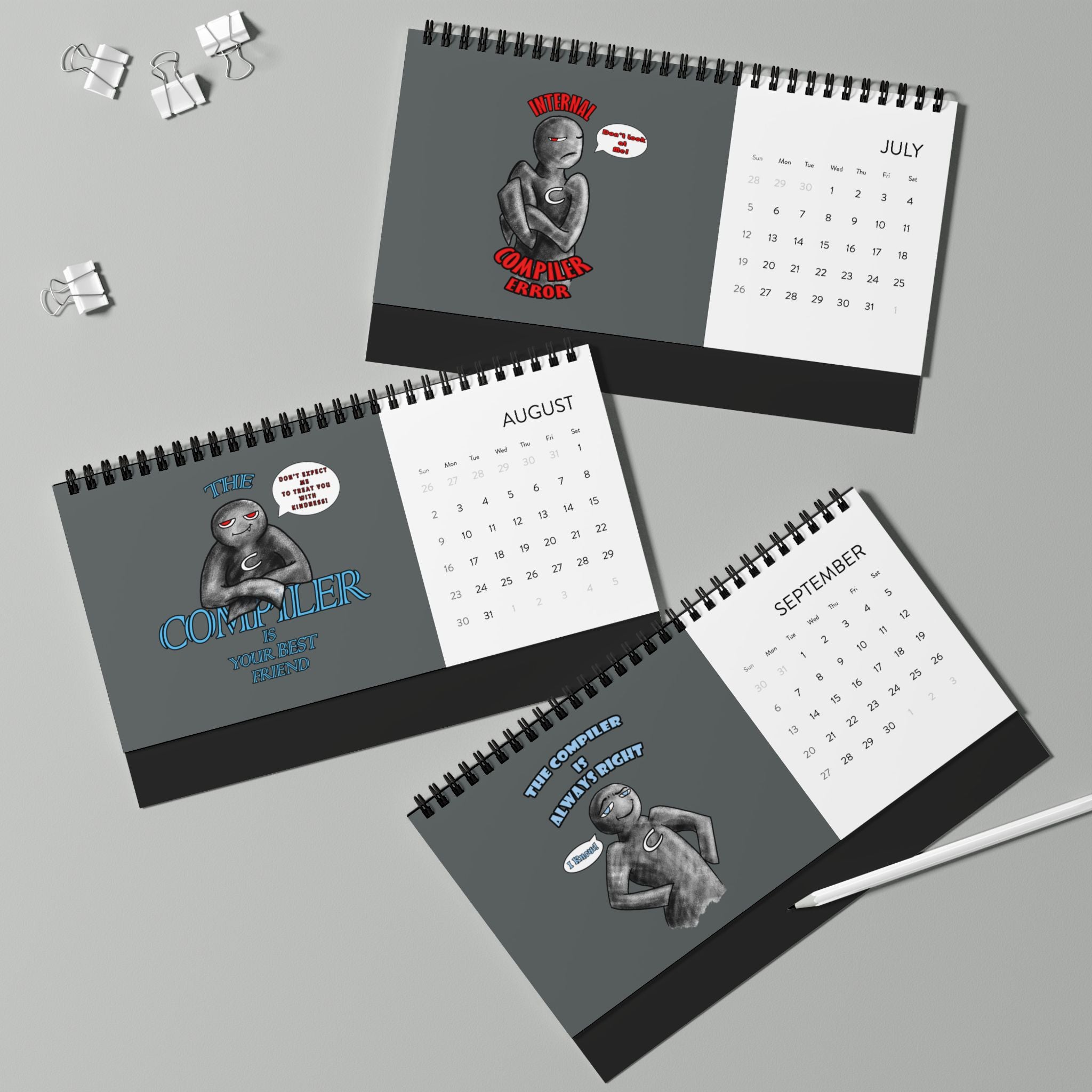 Compiler Stories, Desktop Calendar (2026 grid)