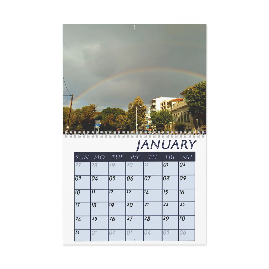 Heraklion City, Cities Series, Colored Grid, Desk Calendar (2027)