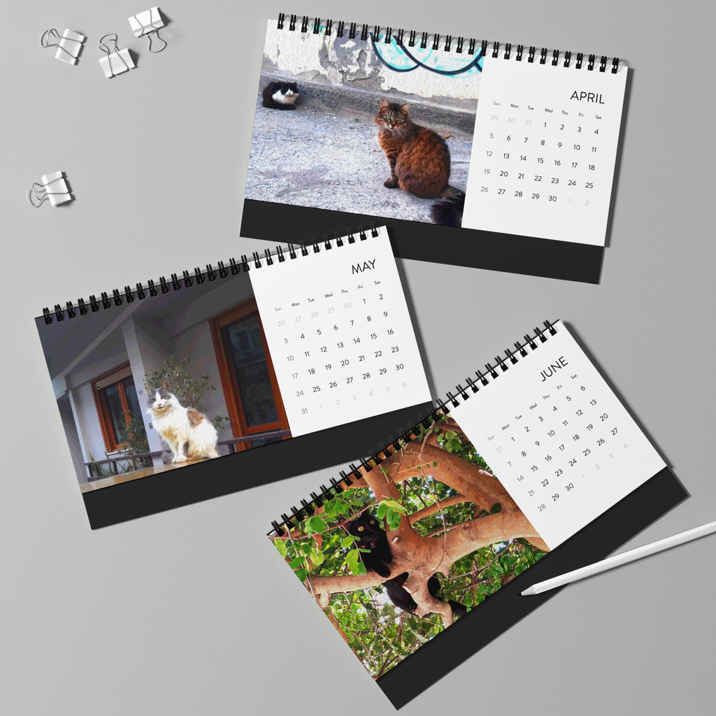 Street Cats, Desktop Calendar (2026 grid)