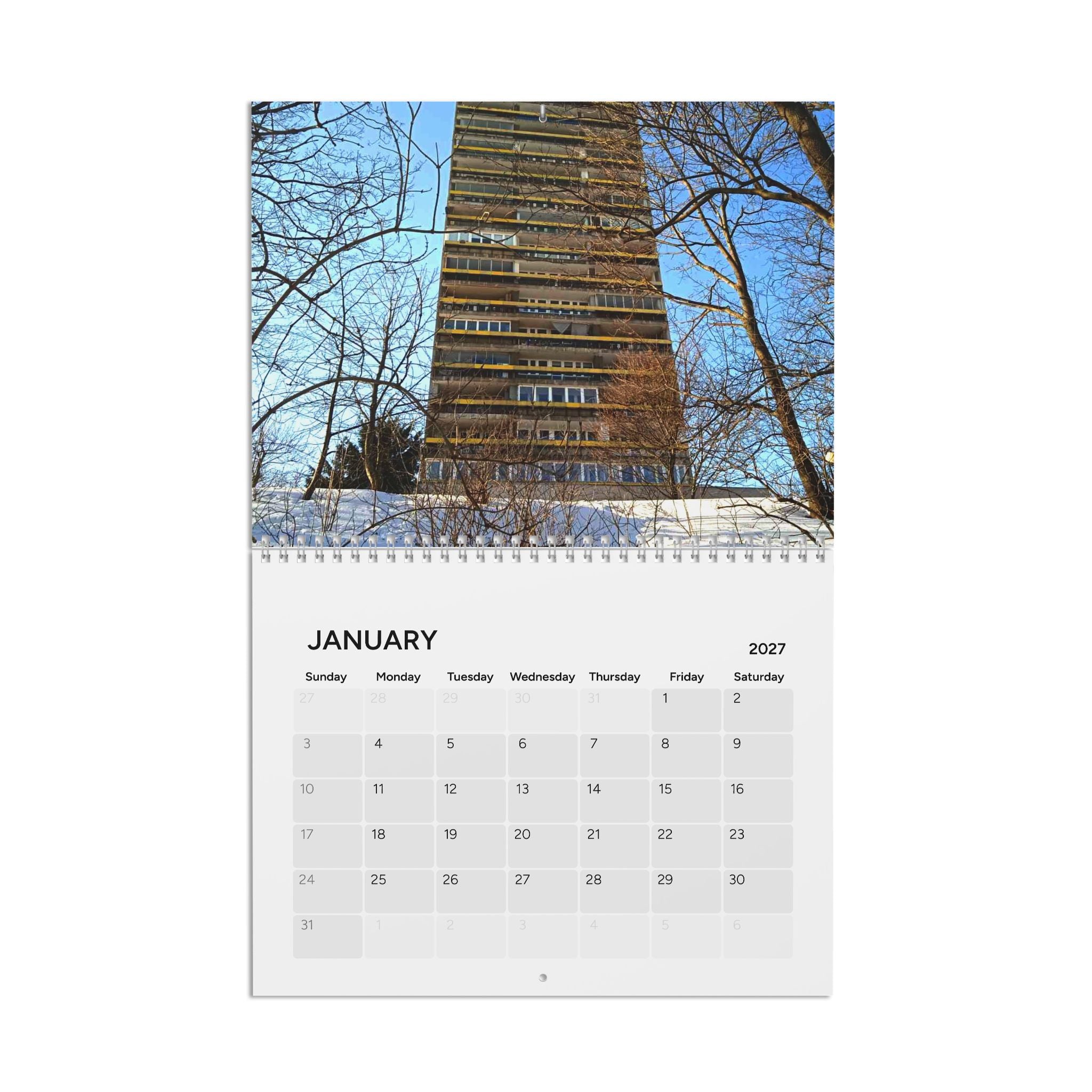 Warsaw Blue, Cities Series, Wall Calendar (2027)