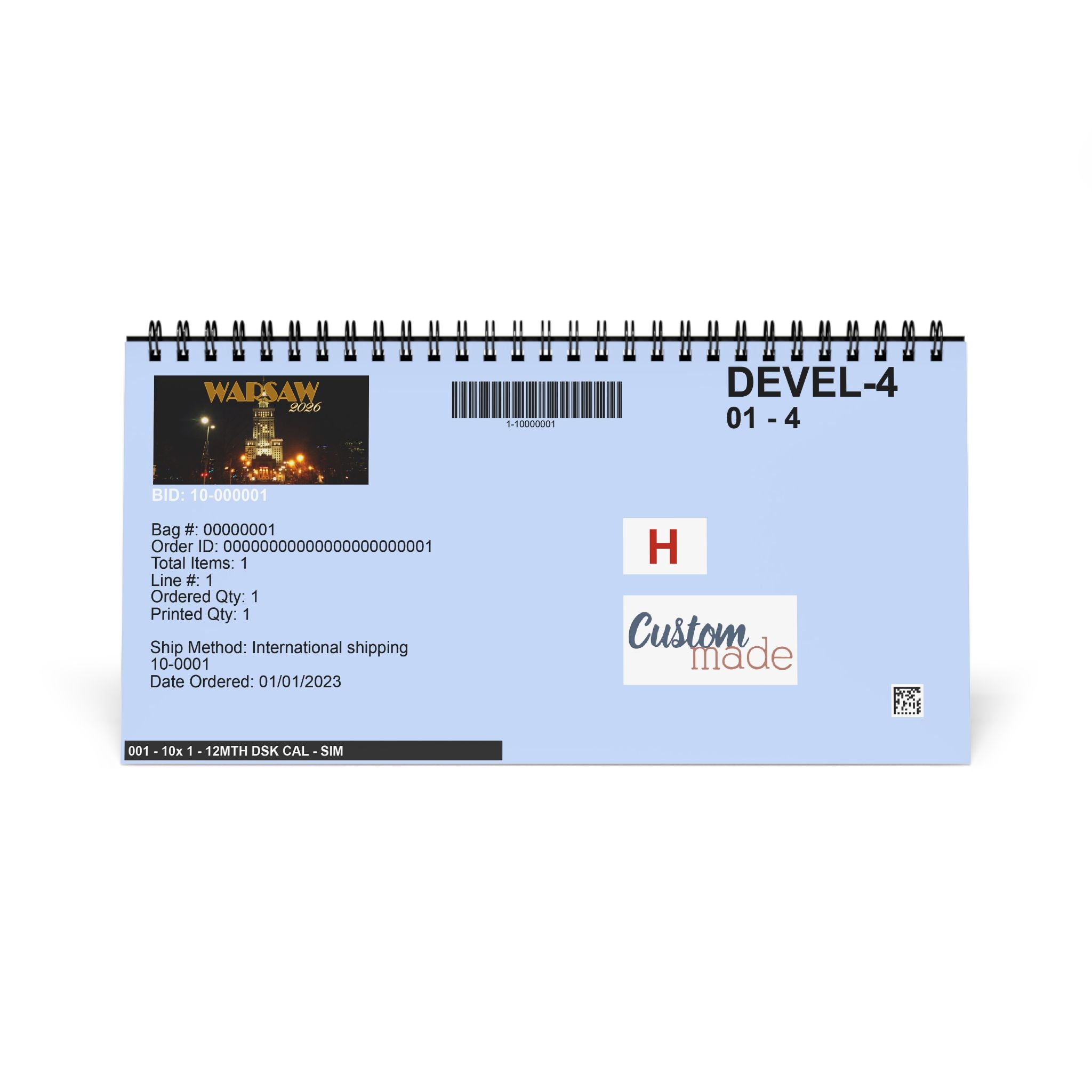 Warsaw Night, Cities Series, Desktop Calendar (2026)