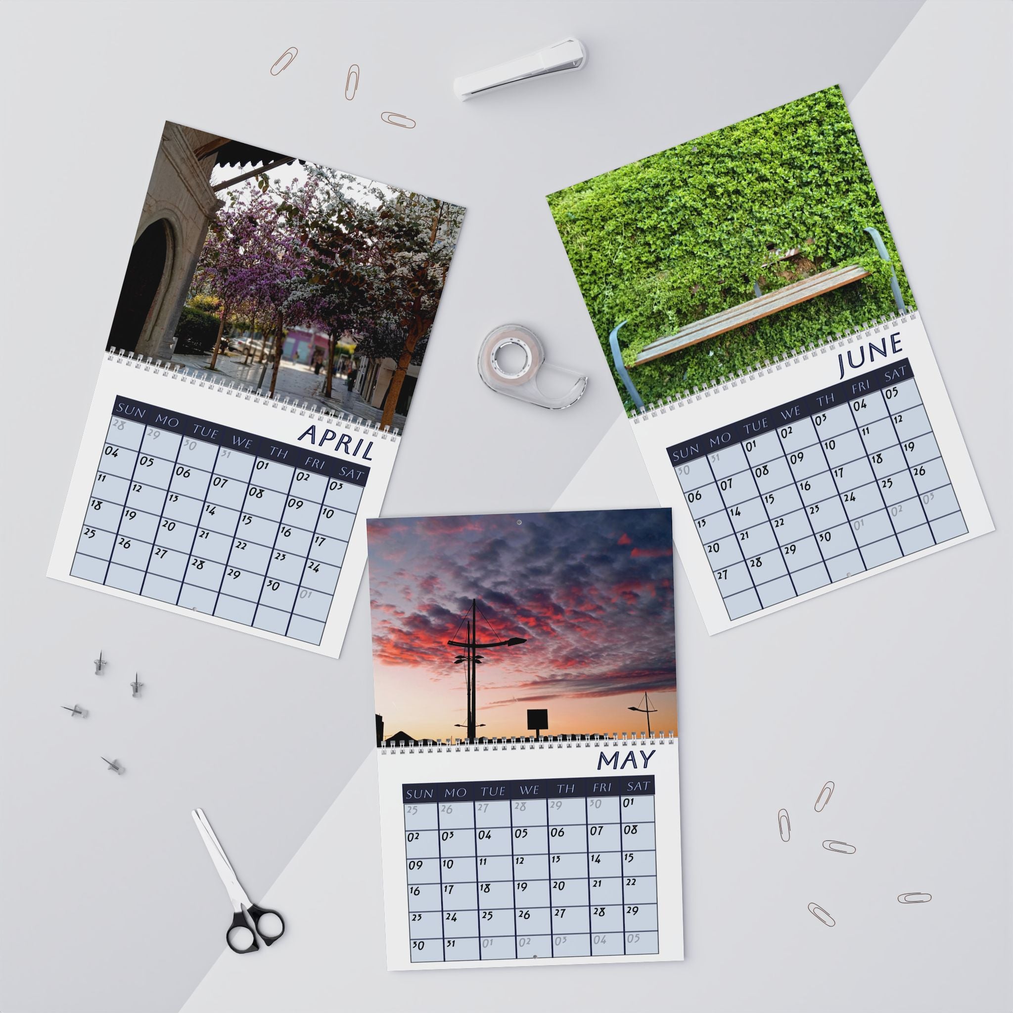Heraklion City, Cities Series, Colored Grid, Desk Calendar (2027)
