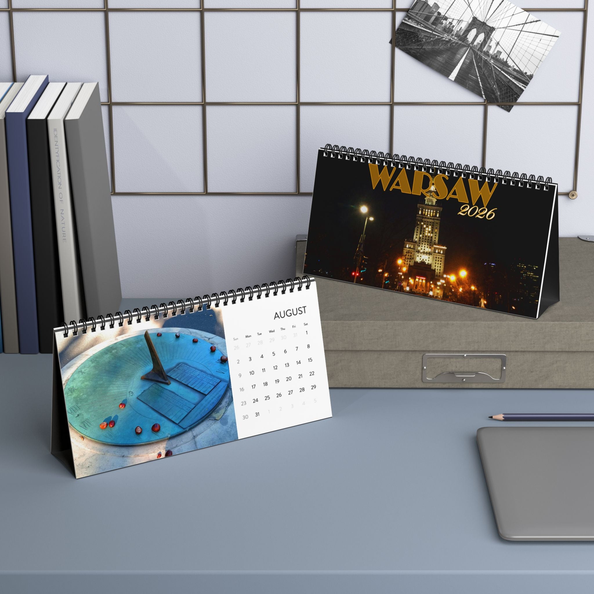 Warsaw Night, Cities Series, Desktop Calendar (2026)