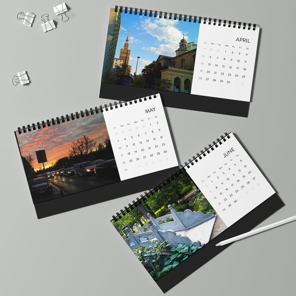Warsaw Night, Cities Series, Desktop Calendar (2026)