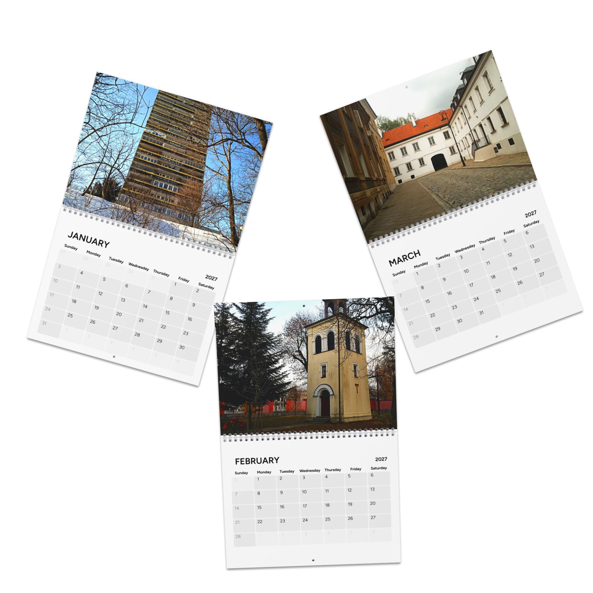 Warsaw Blue, Cities Series, Wall Calendar (2027)