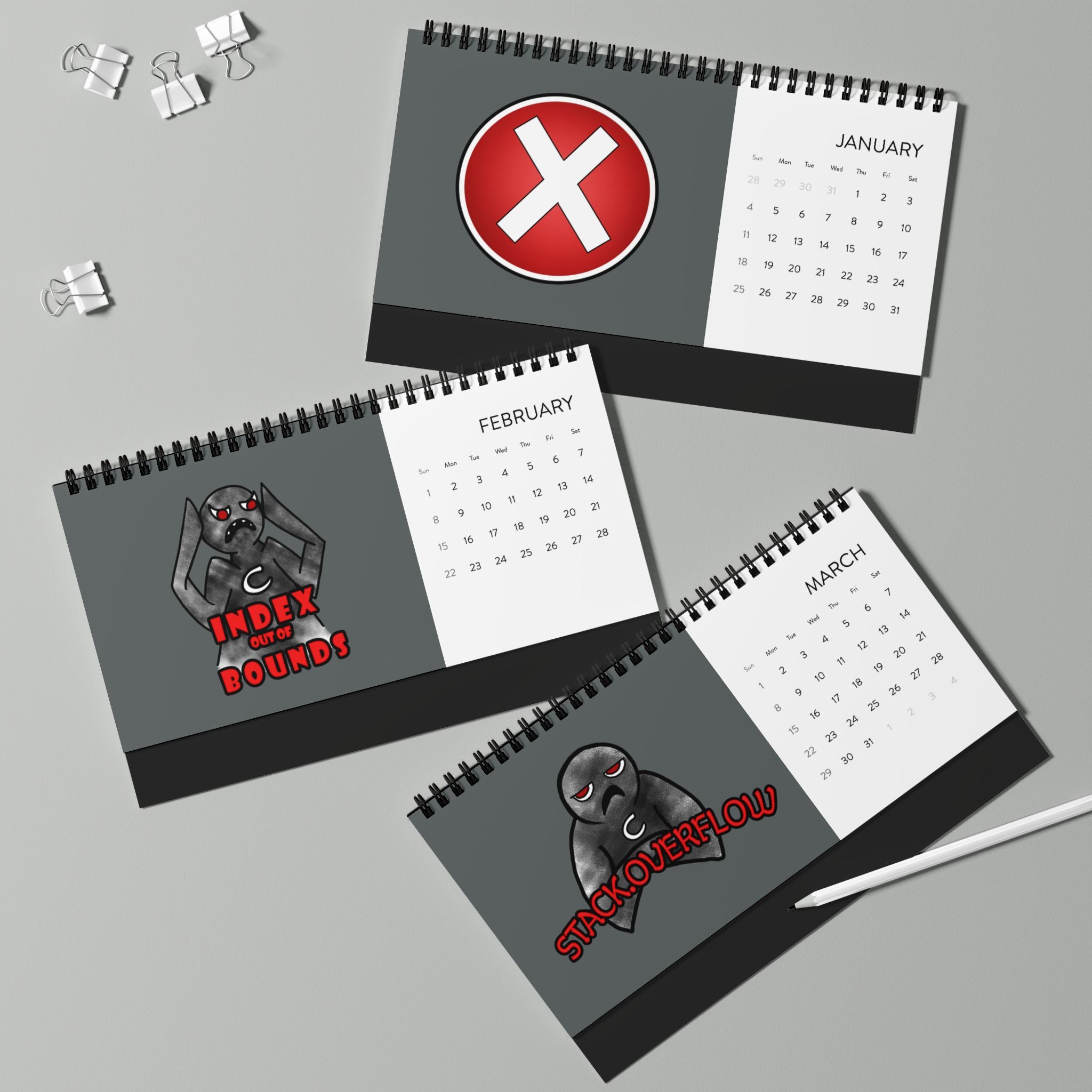 Compiler Stories, Desktop Calendar (2026 grid)