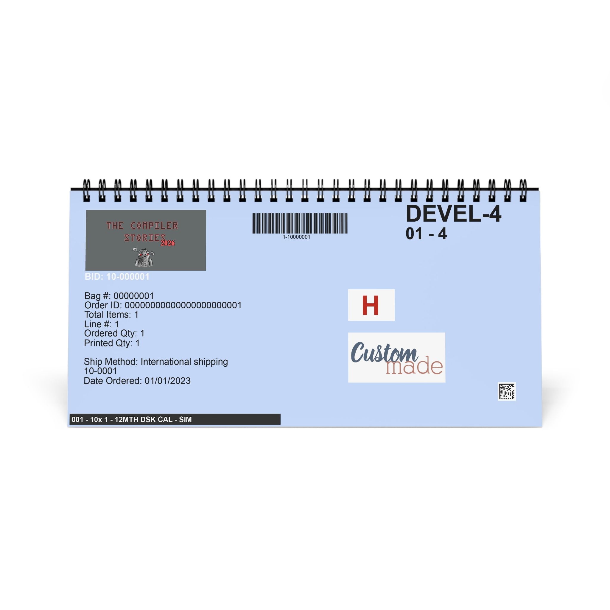 Compiler Stories, Desktop Calendar (2026 grid)