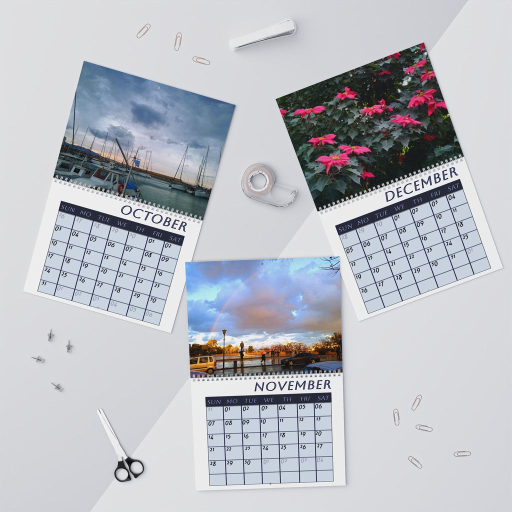 Heraklion City, Cities Series, Colored Grid, Desk Calendar (2027)