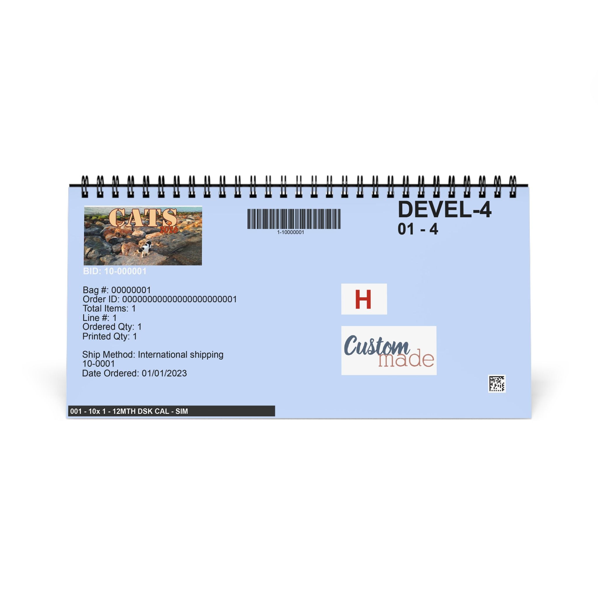 Street Cats, Desktop Calendar (2026 grid)