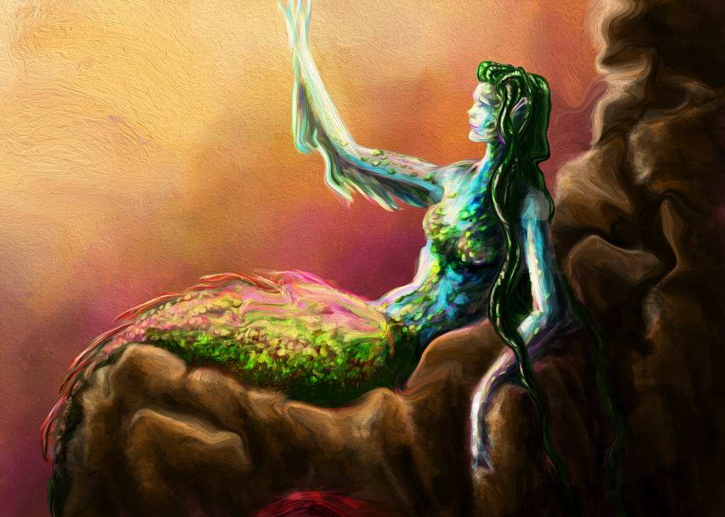Reaching for The Sun, Fantasy Creatures Series Desk Pad