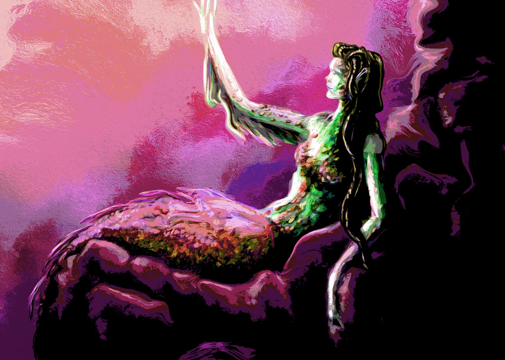 Reaching for The Sun, Fantasy Creatures Series Desk Pad