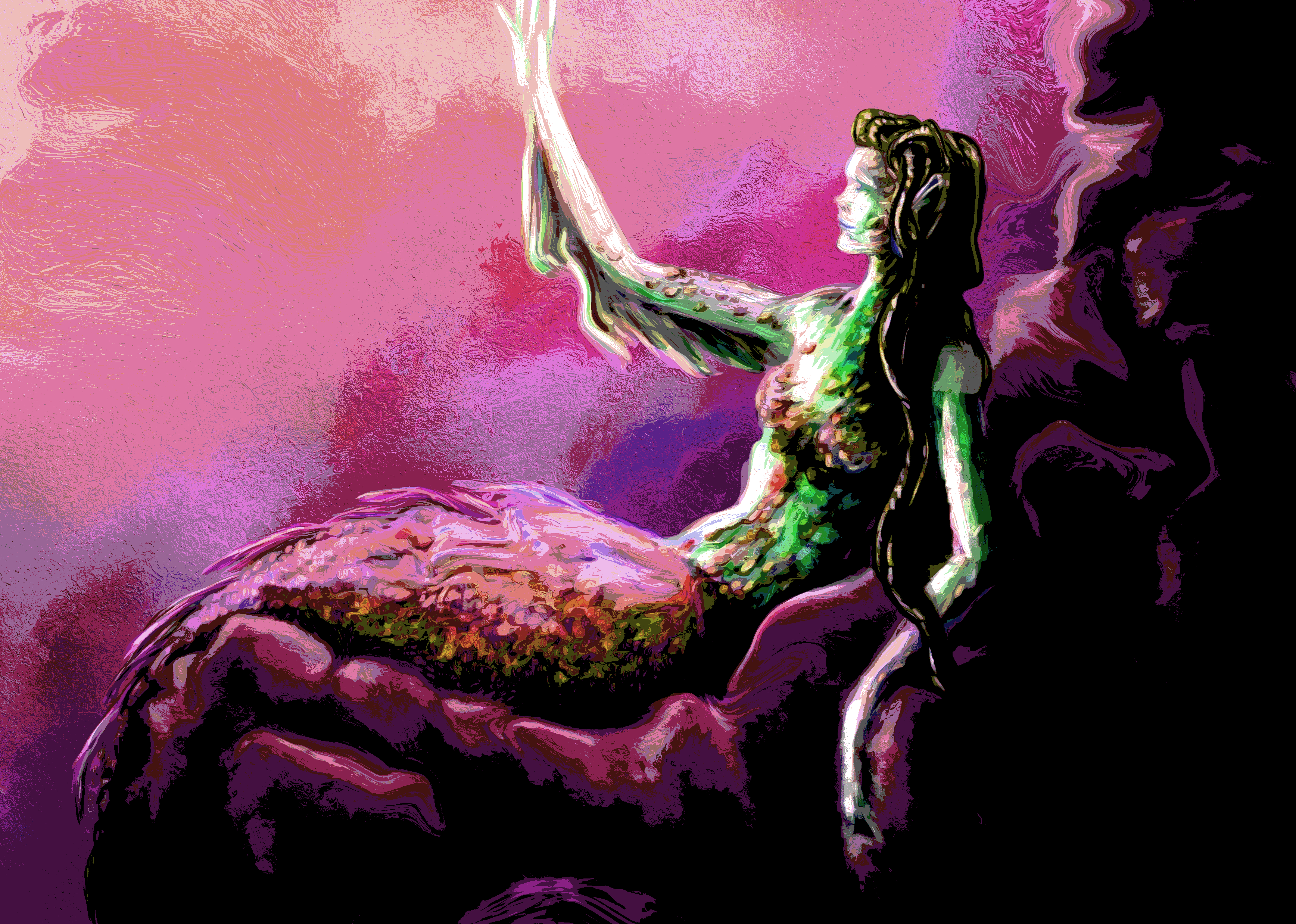 Reaching for The Sun, Fantasy Creatures Series Desk Pad